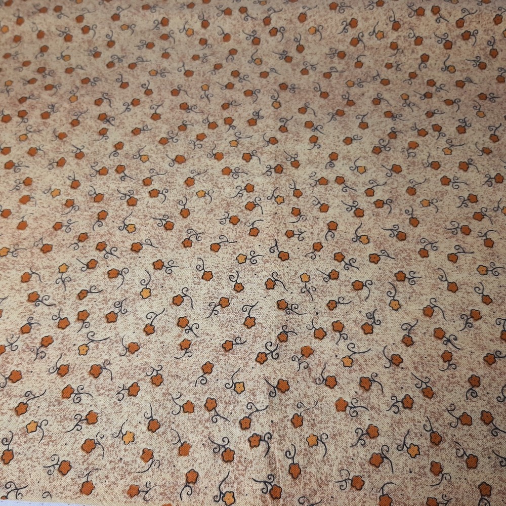 Mumms The Word Debbie Mumm SSI Quilting Fabric Small Tan Flowers on Tan 1 Yd